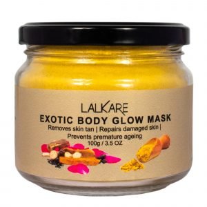 Lalkare Exotic Glow Face & Body Pack Mask Ubtan | Tan Removal, Anti Pimples Acne removal | For Glowing Skin, Dry & Oil Skin | Brightening & Moisturizing Face Pack (100% Natural) 100g