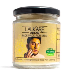 Lalkare Ubtan Face Pack for Men De Tan Removal & Anti-Tan | Skin Brightening for Glowing Skin | Deep Pore Cleansing, 100% Pure & Natural Powder -70g