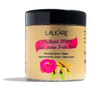 Lalkare Multani Mitti Anti Acne Face Pack for Glowing Skin (Pimple Clearing & Anti-Acne) for Men & Women | Improves Skin’s Health & Reduce Hyperpigmentation (Oily & Combination) Powder 40g